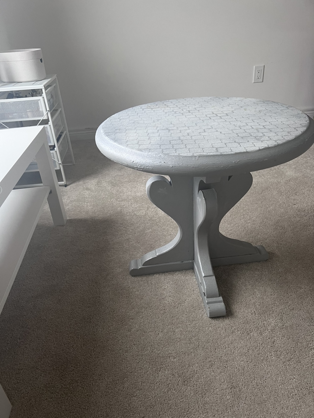 Grey Round Accent Table - photo 2