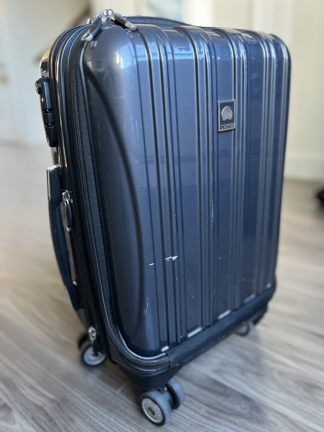 Delsey carryon with zippered laptop section