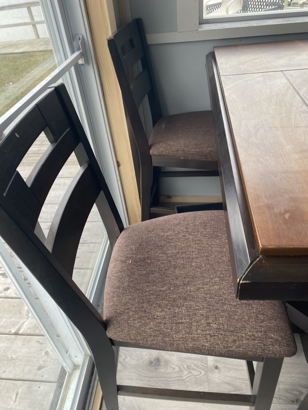 6 Piece Brown Pub Table Set with Leaf - photo 5