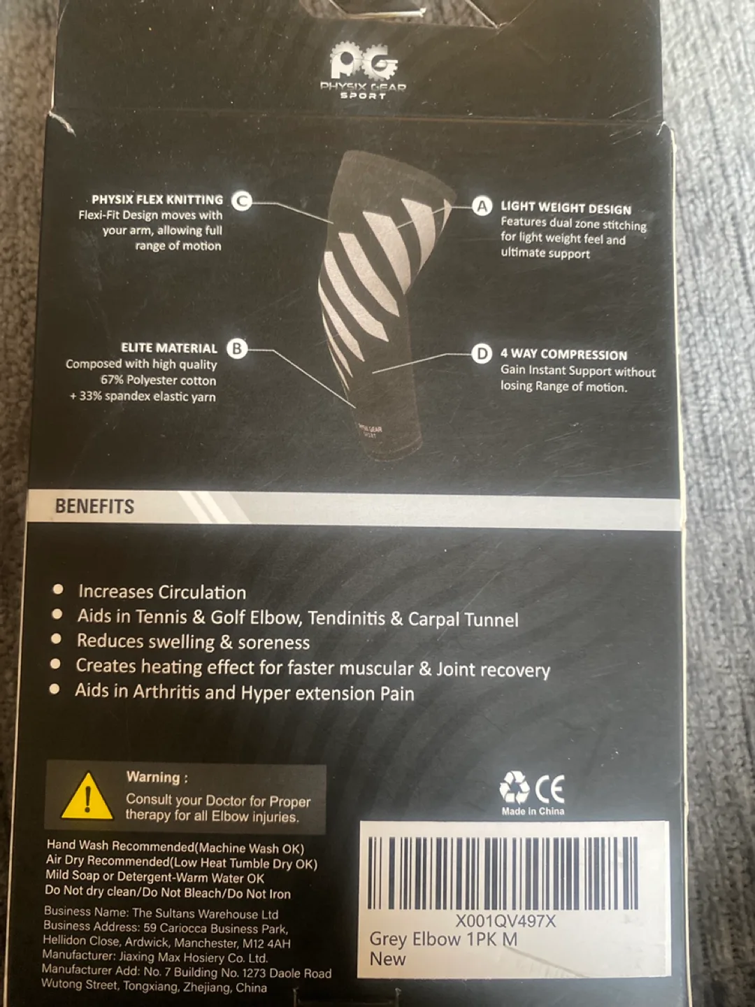 Physix Gear Sport Unisex Elbow Compression Sleeves image indicator(2)