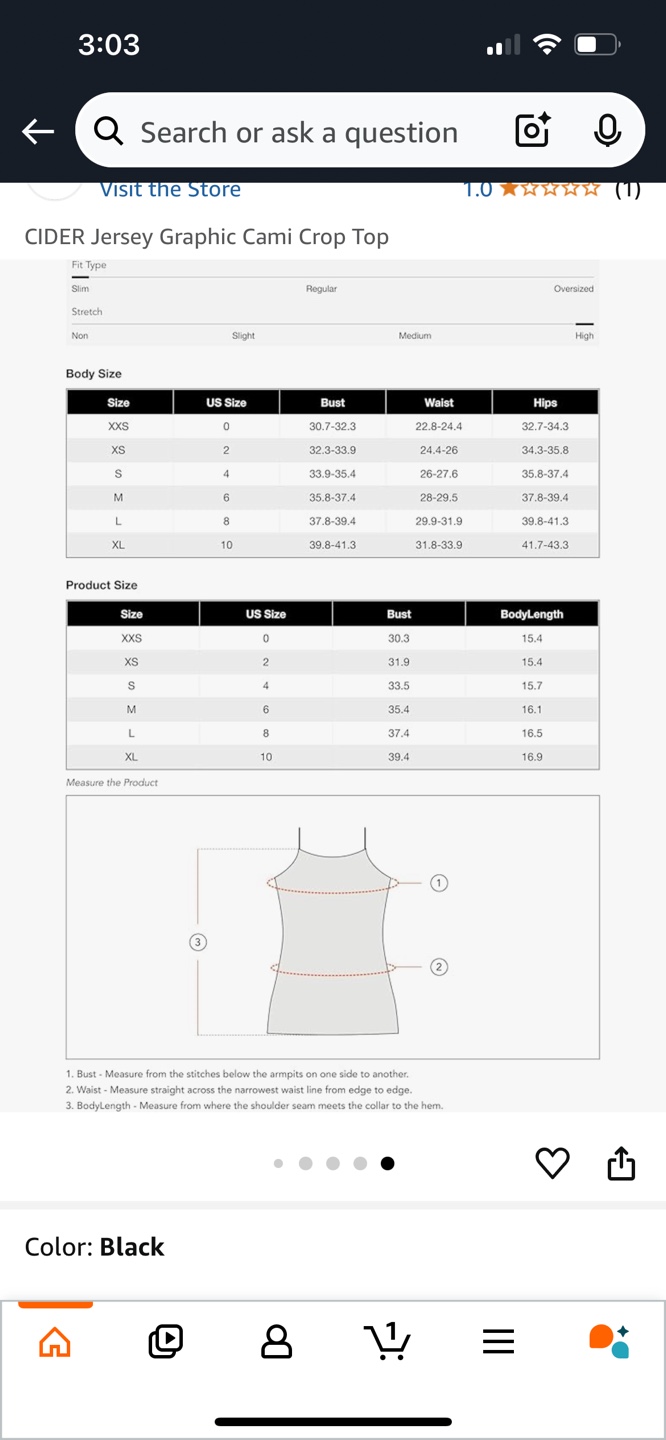CIDER Jersey Graphic Cami Crop Top - Black - photo 4