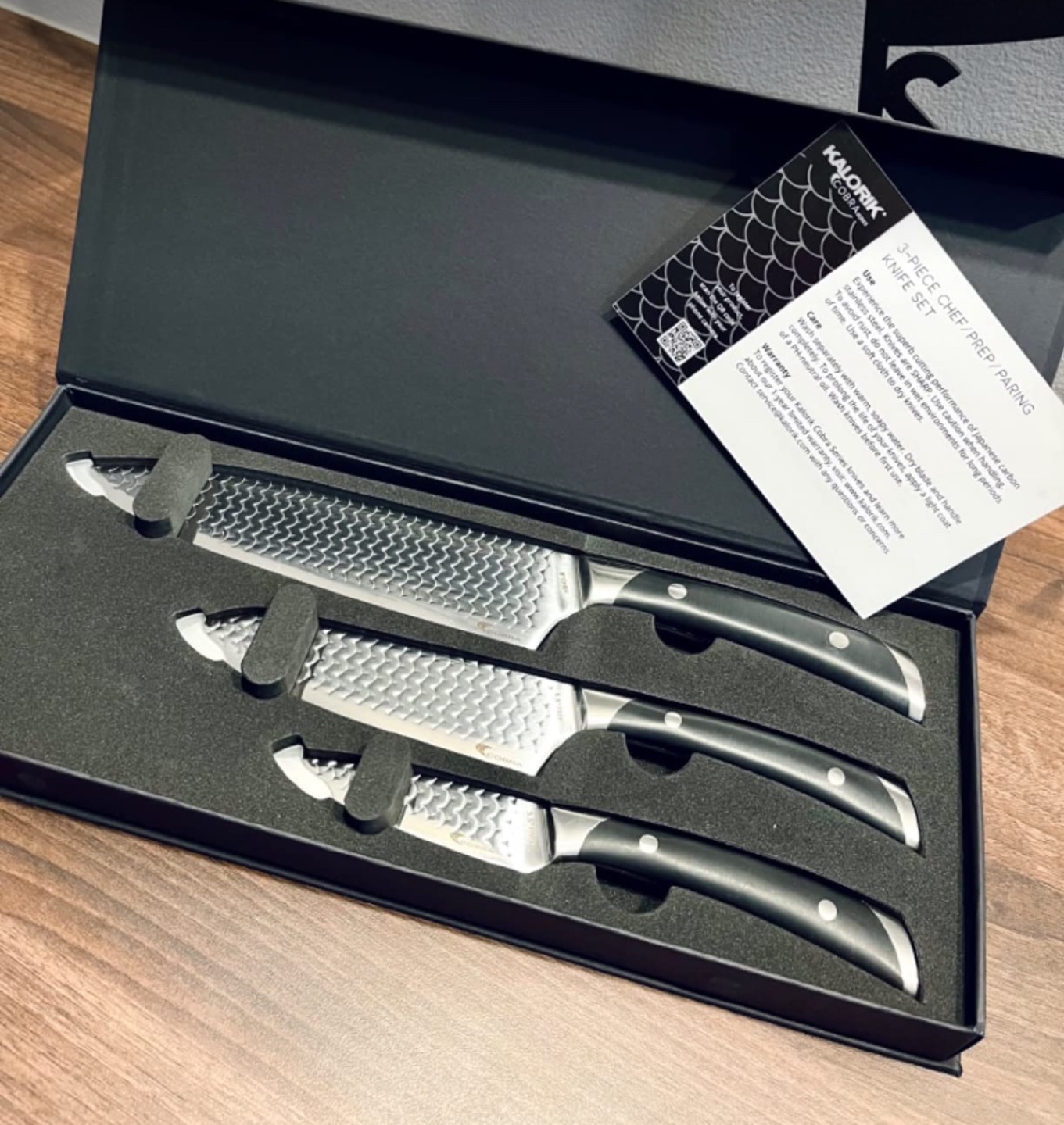 KALORIK 3-PIECE CHEF/PREP/PARING KNIFE SET - photo 2