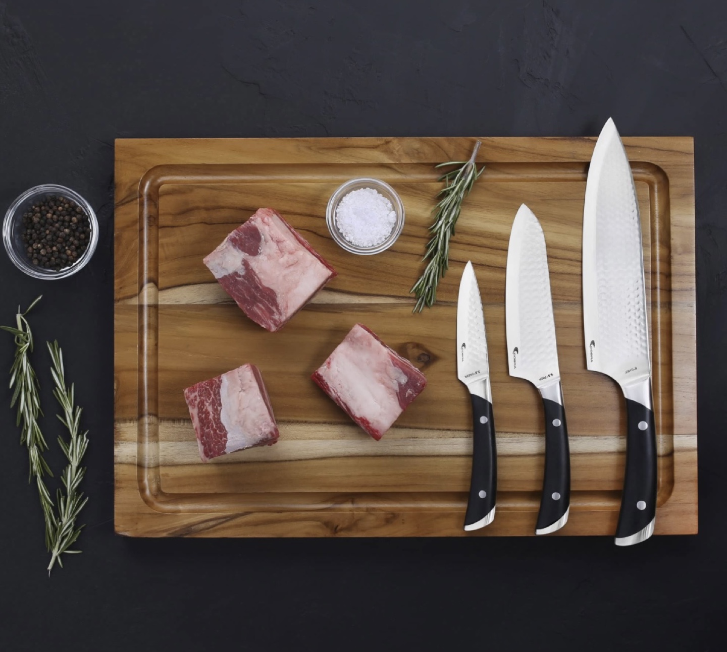 KALORIK 3-PIECE CHEF/PREP/PARING KNIFE SET - photo 3