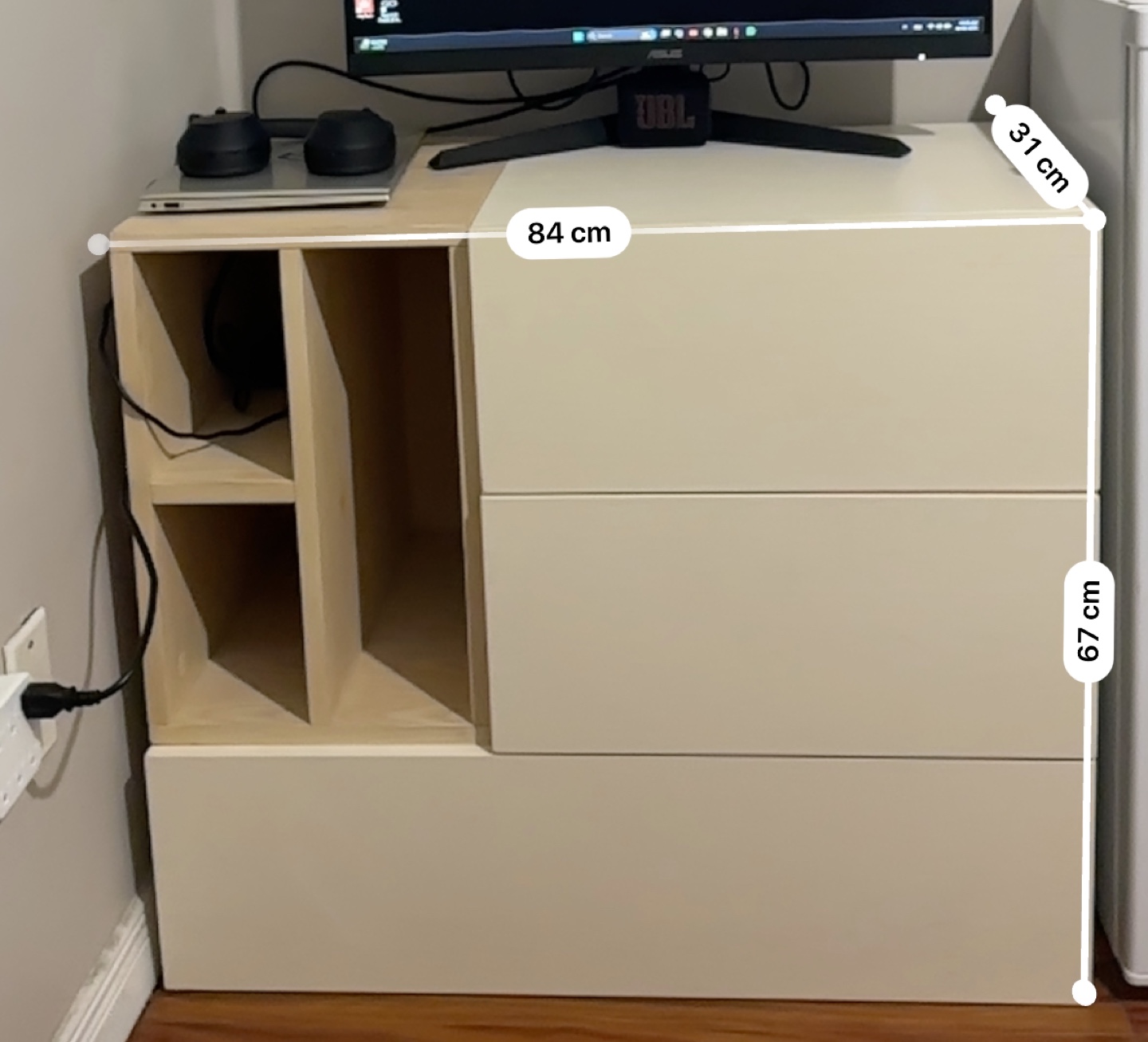 Custom Built Computer Desk/TV Stand with Storage - photo 2