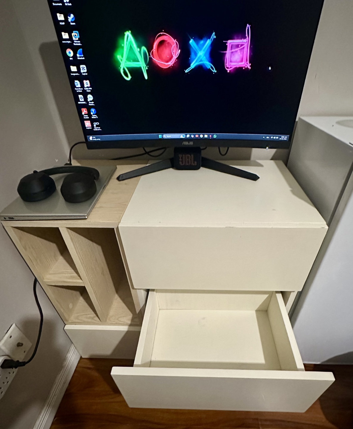 Custom Built Computer Desk/TV Stand with Storage - photo 4