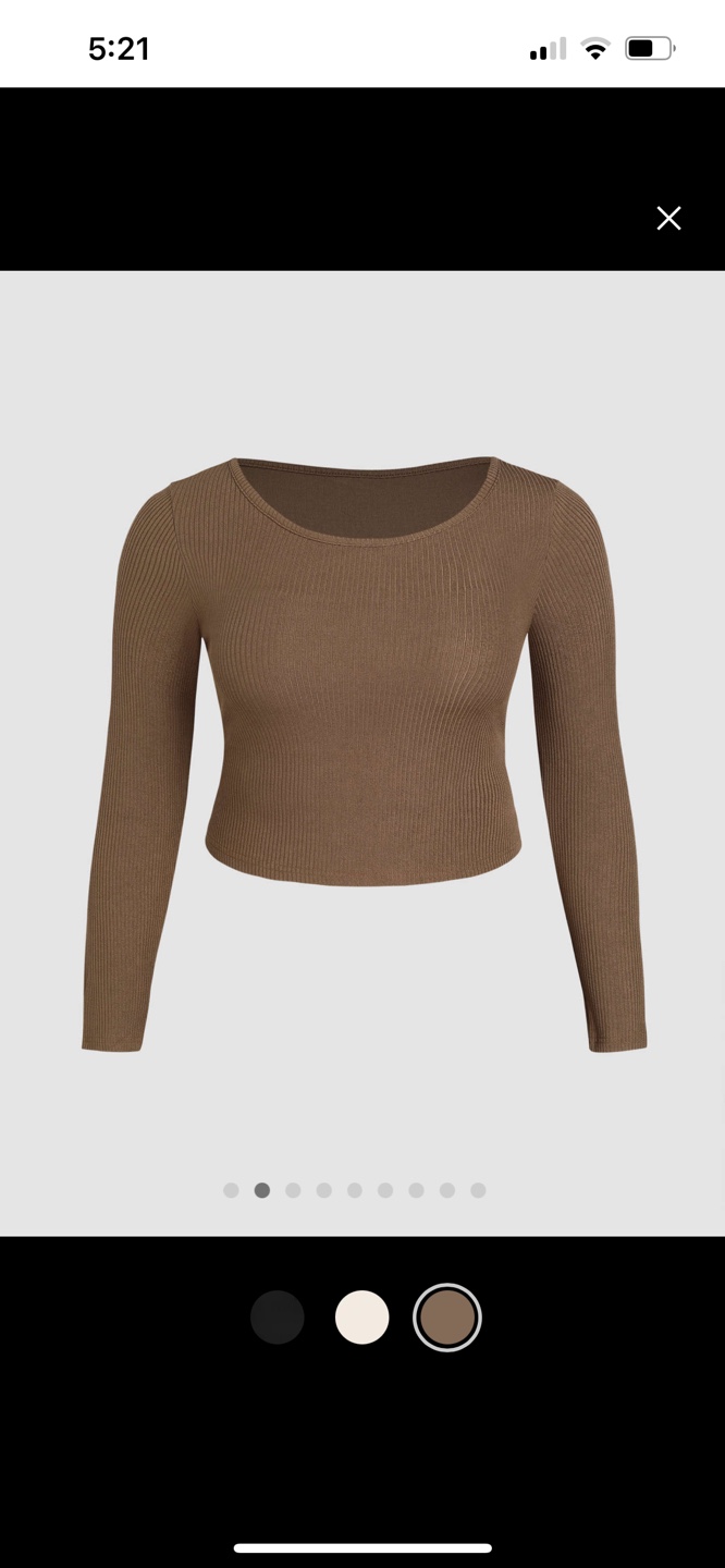 Brown Ribbed Knit 2 Piece Lounge Set - photo 3