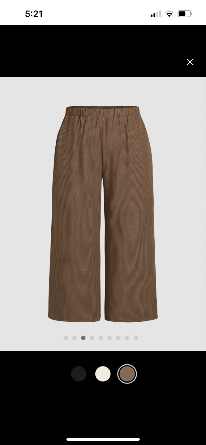 Brown Ribbed Knit 2 Piece Lounge Set - photo 2