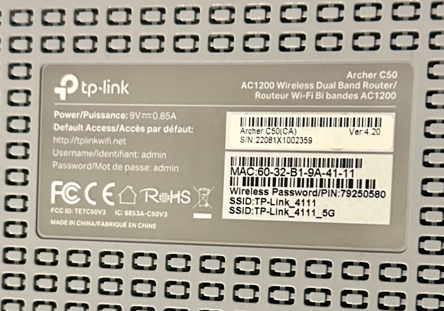 TP-Link Archer C50 AC1200 Wireless Dual Band Router - photo 2