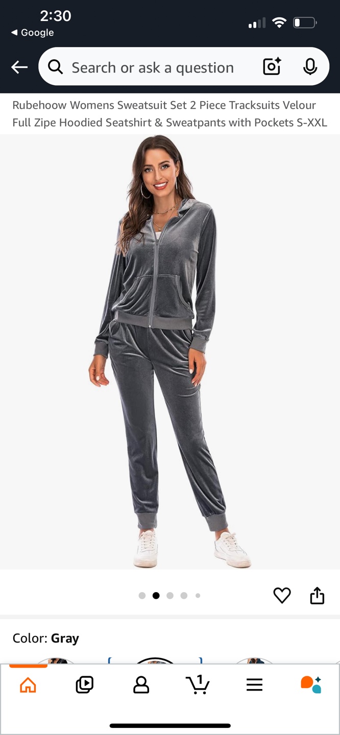 Women's Velour Tracksuit Set - photo 2