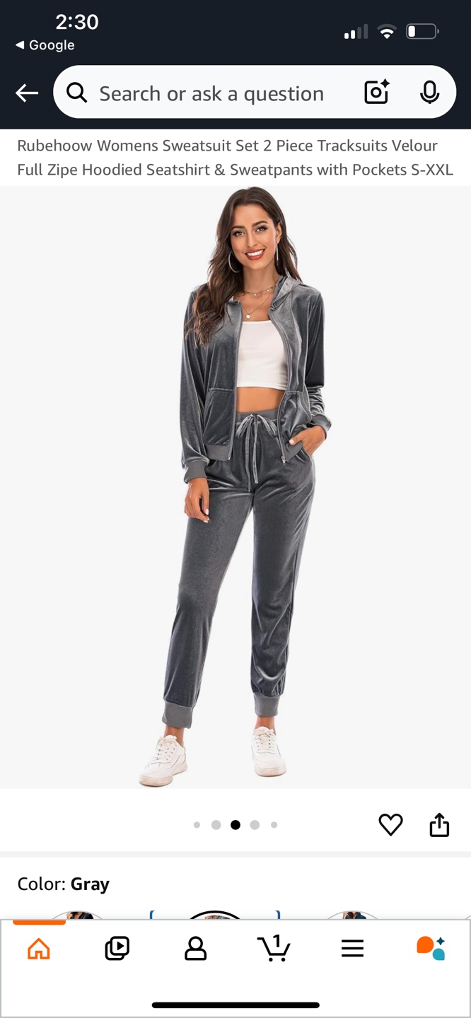 Women's Velour Tracksuit Set