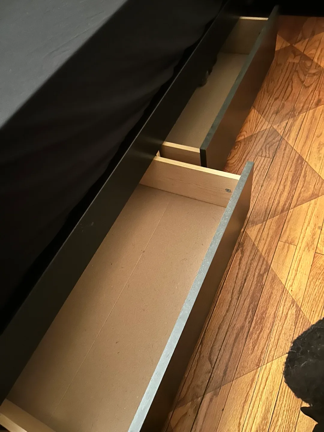 Queen Platform Bed Frame with Three Drawers - Black image indicator(8)