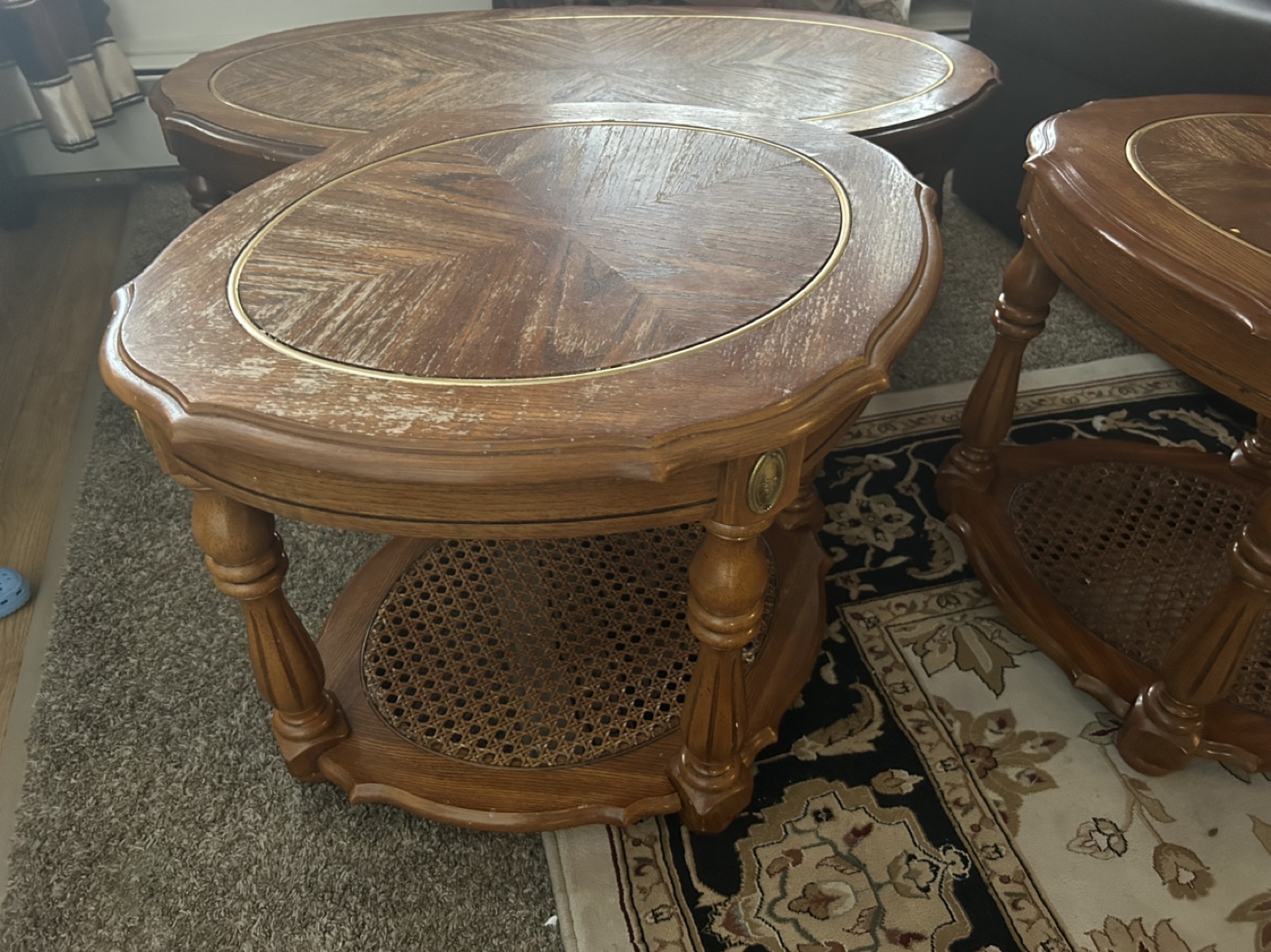 Vintage Wooden Nesting Coffee Table Set - photo 4