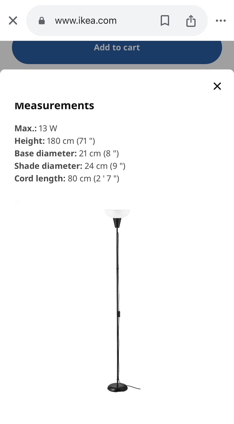 IKEA Floor Lamp - 180 cm Tall - photo 4