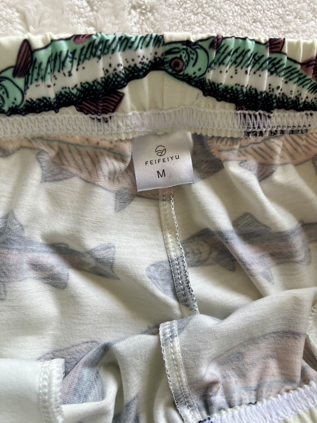 Feifeiyu Women's Size Medium Fish Print Lounge Pants - photo 2