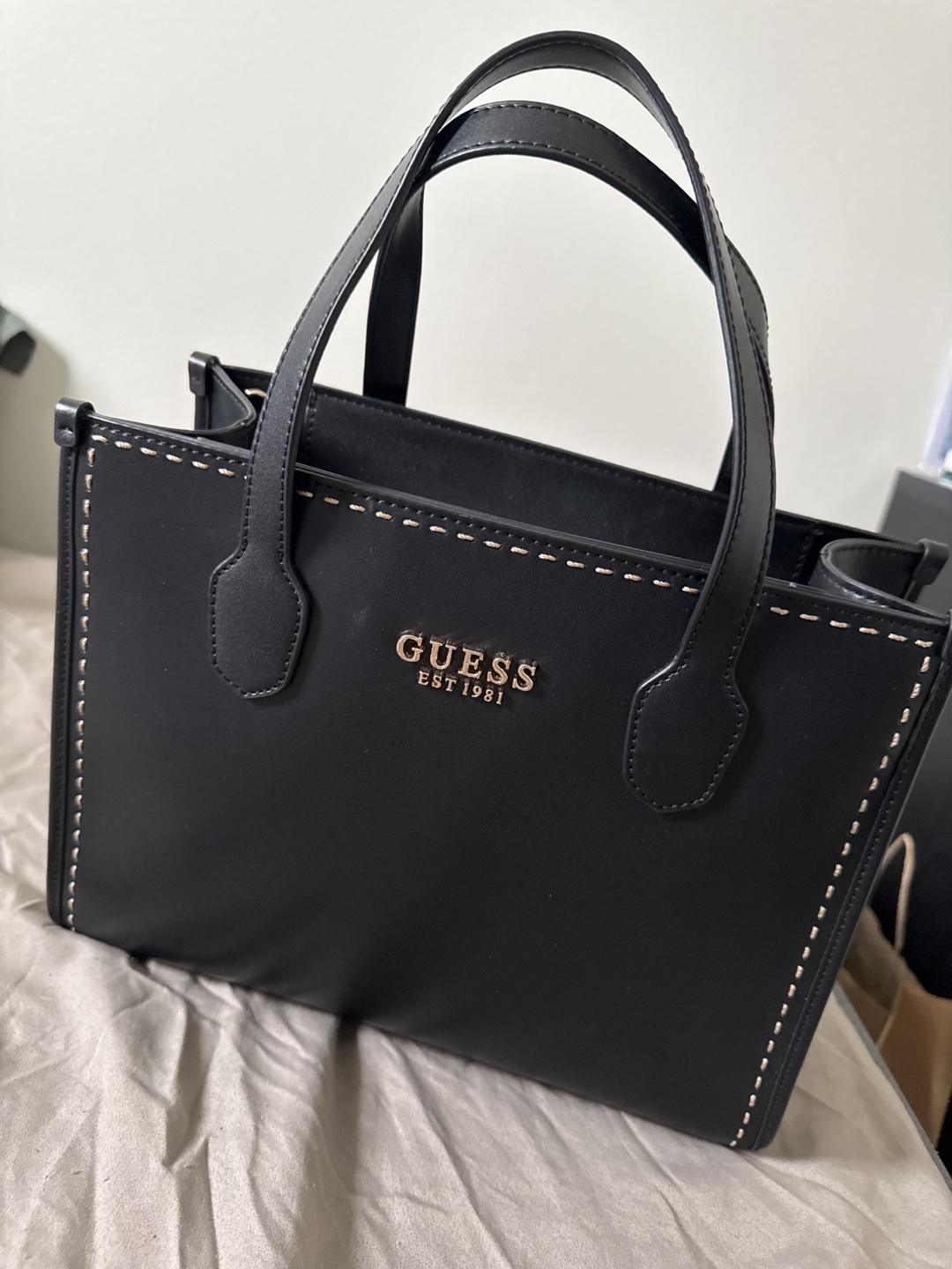 Guess Silvana 2-Compartment Tote - Black