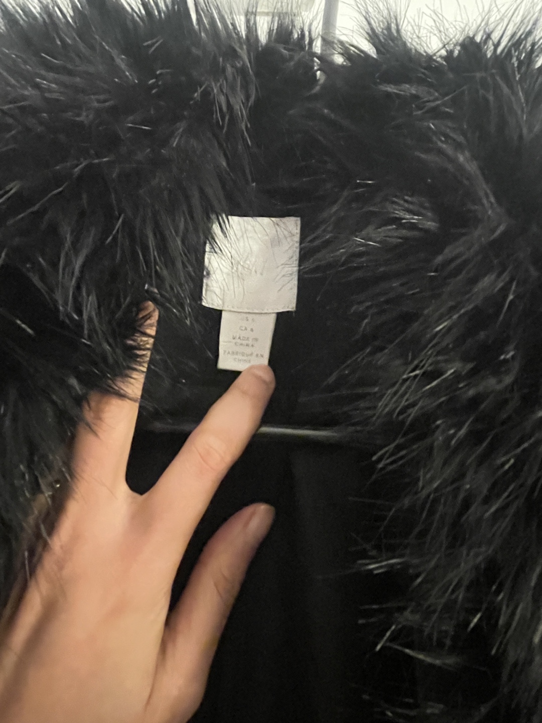 Move out sell- Zara Black Faux Fur Collar Coat - Size M - photo 3