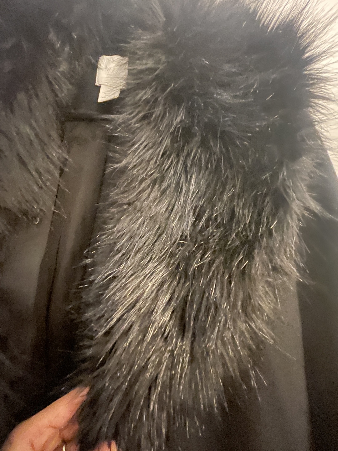 Move out sell- Zara Black Faux Fur Collar Coat - Size M - photo 5