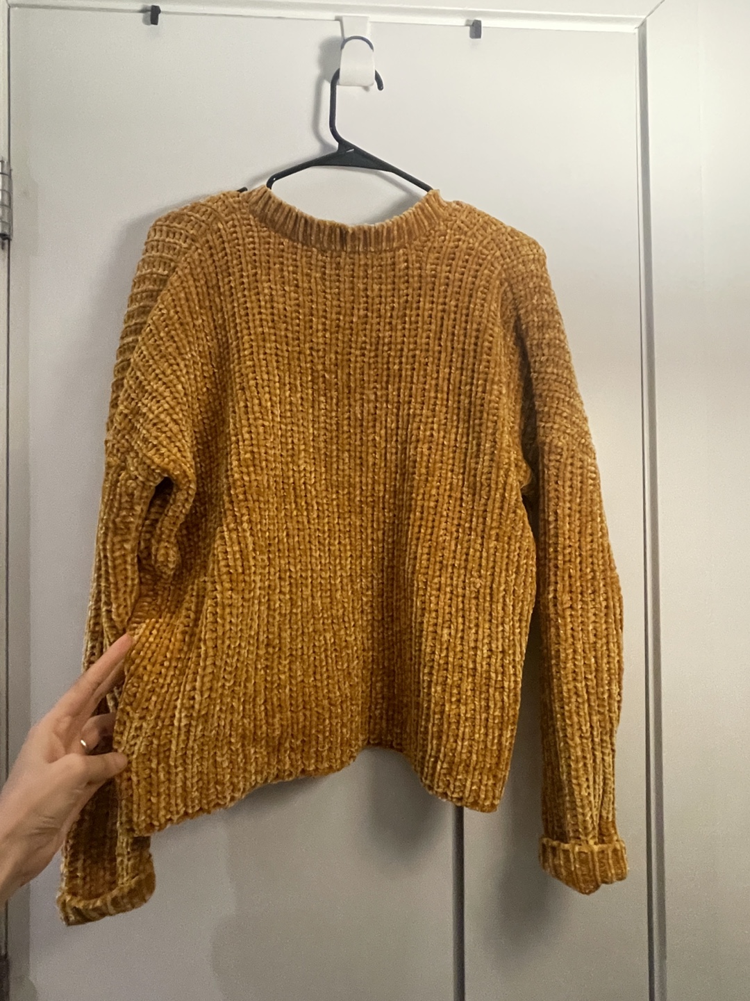 Urban Heritage Mustard Yellow Velvet Knit Sweater - photo 3