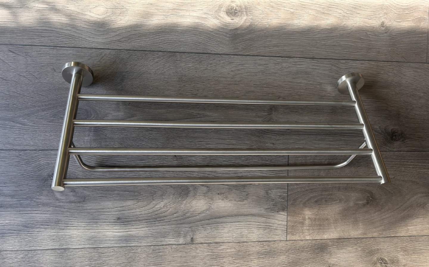 Chrome Bathroom Towel Rack with Shelf