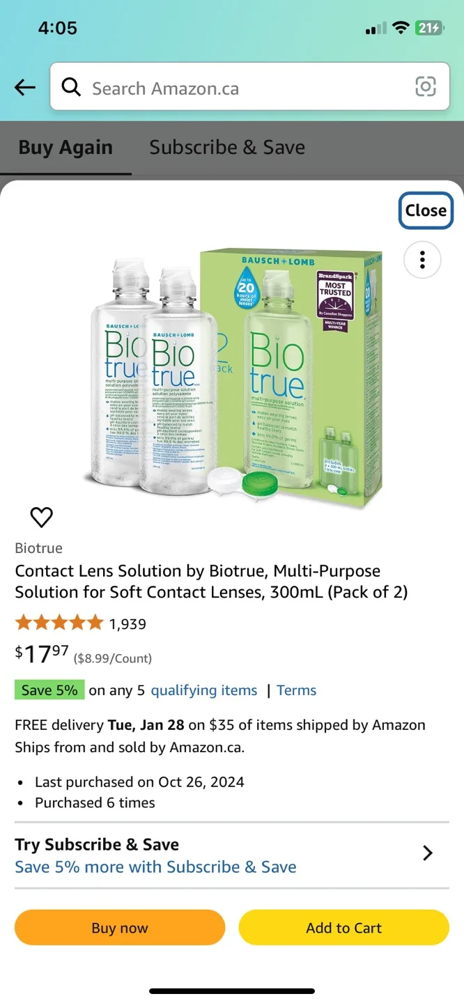 Biotrue Multi-Purpose Solution 2-pack image indicator(3)