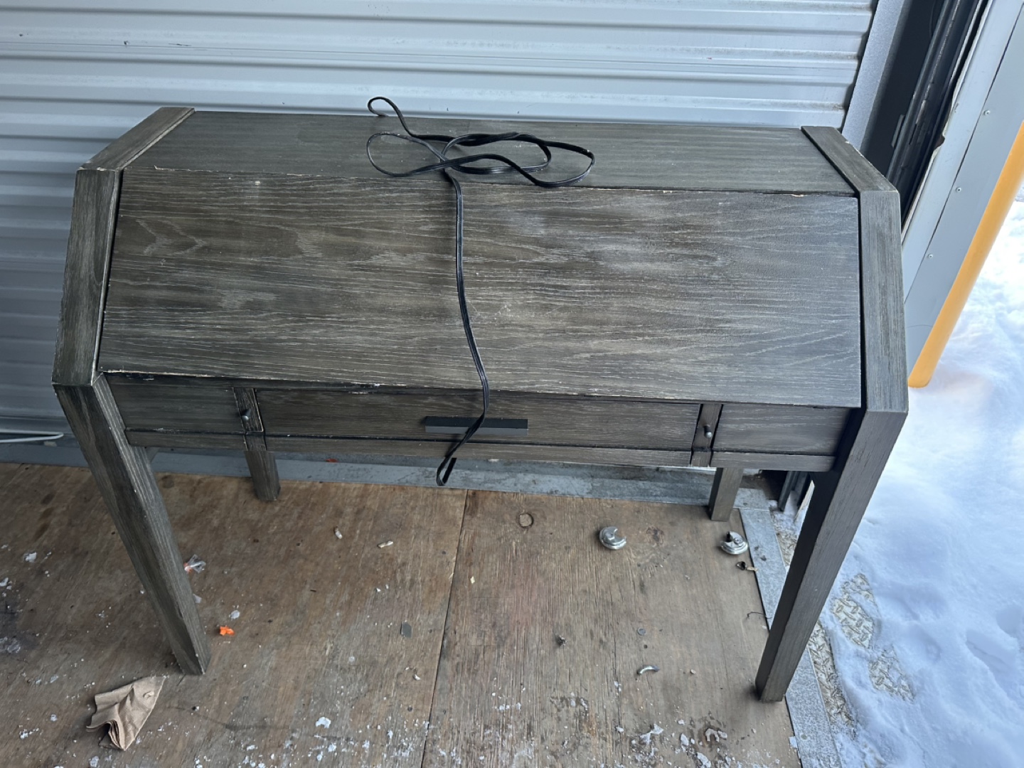 Secretary Desk with Hidden Compartments and Outlets