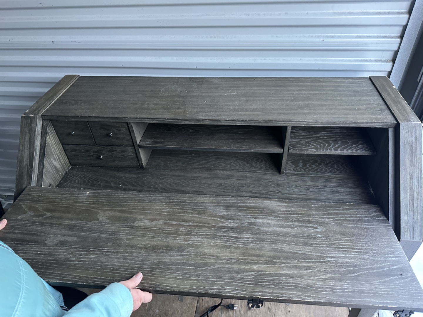 Secretary Desk with Hidden Compartments and Outlets - photo 3