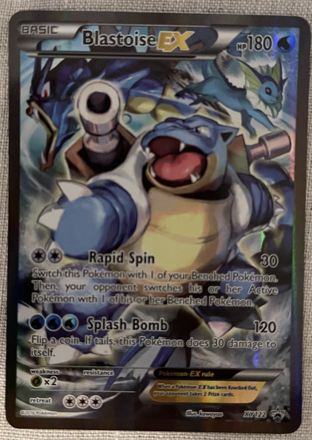 Blastoise EX XY122 Pokemon Card