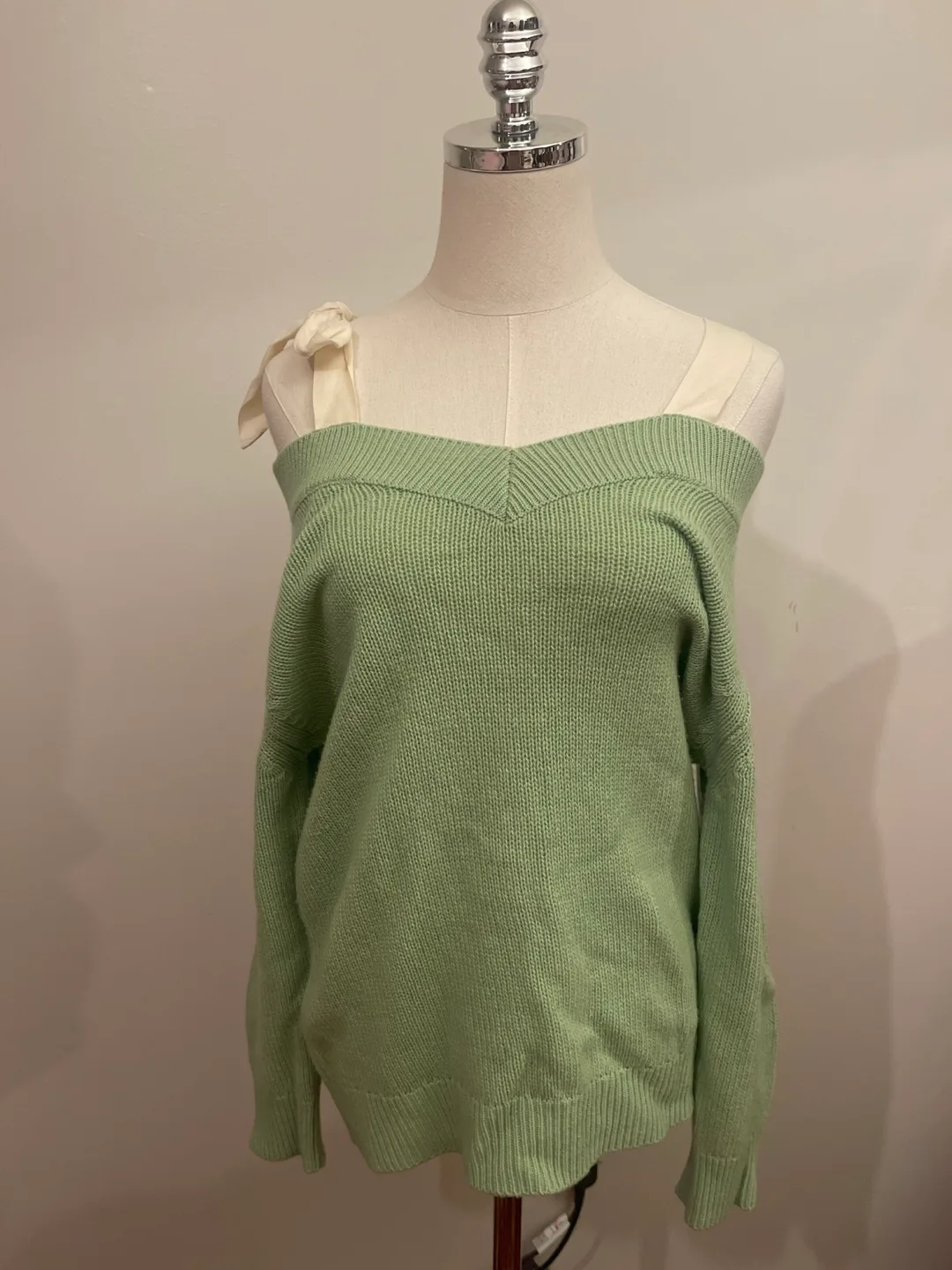 Red Valentino Off-the-Shoulder Knit Sweater thumbnail
