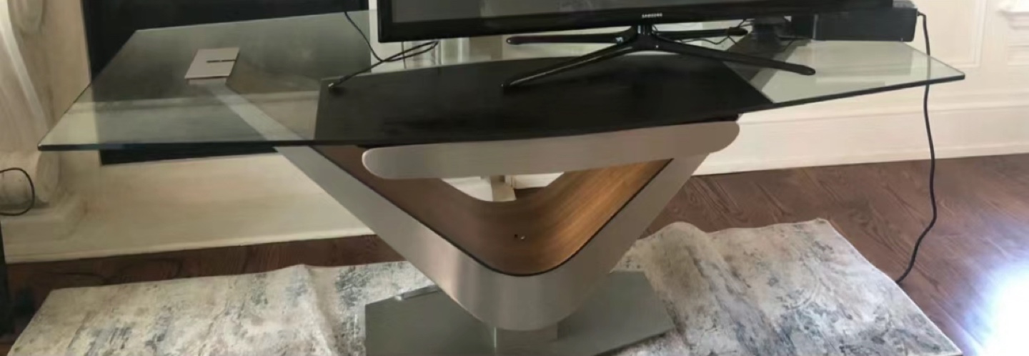 Modern Glass and Metal TV Stand