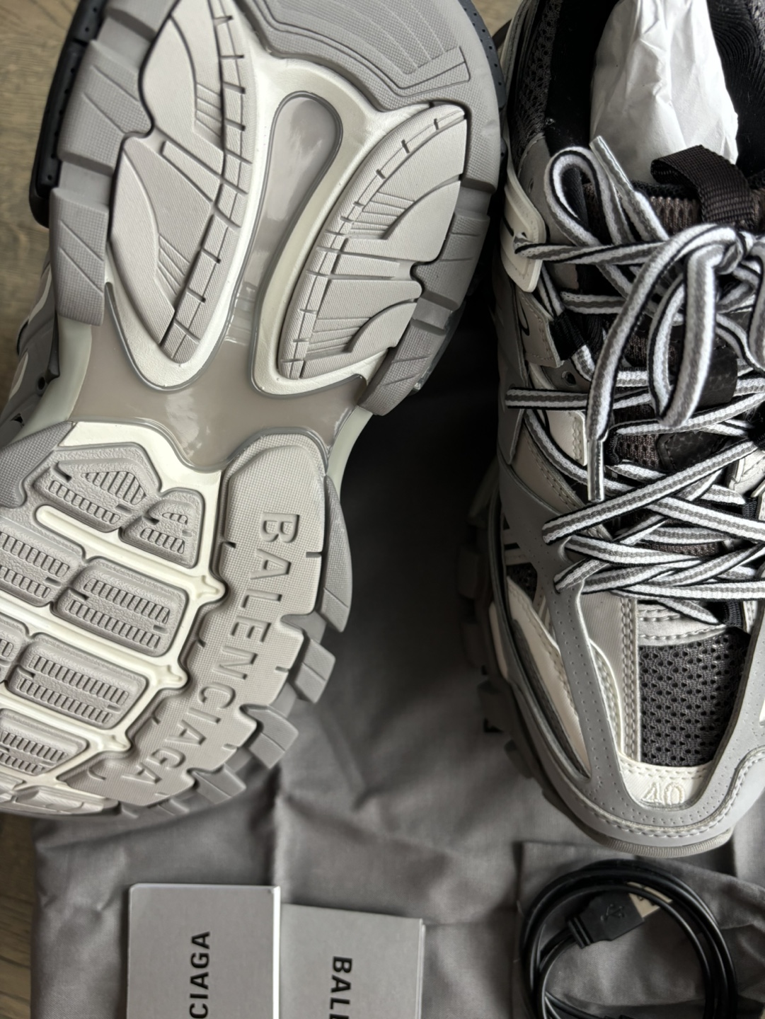 Balenciaga Track LED Sneaker, Grey - photo 3