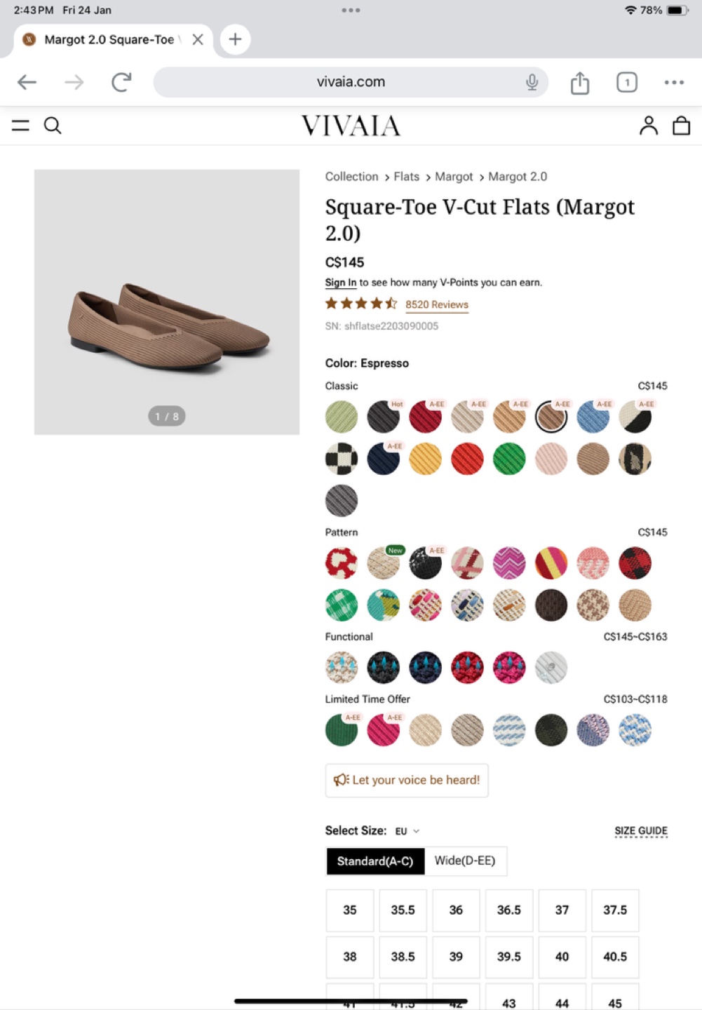 Vivaia Margot 2.0 Square-Toe V-Cut Flats - photo 2