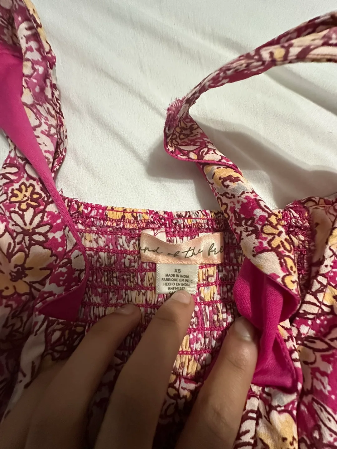 Pink floral sundress, size XS image indicator(4)