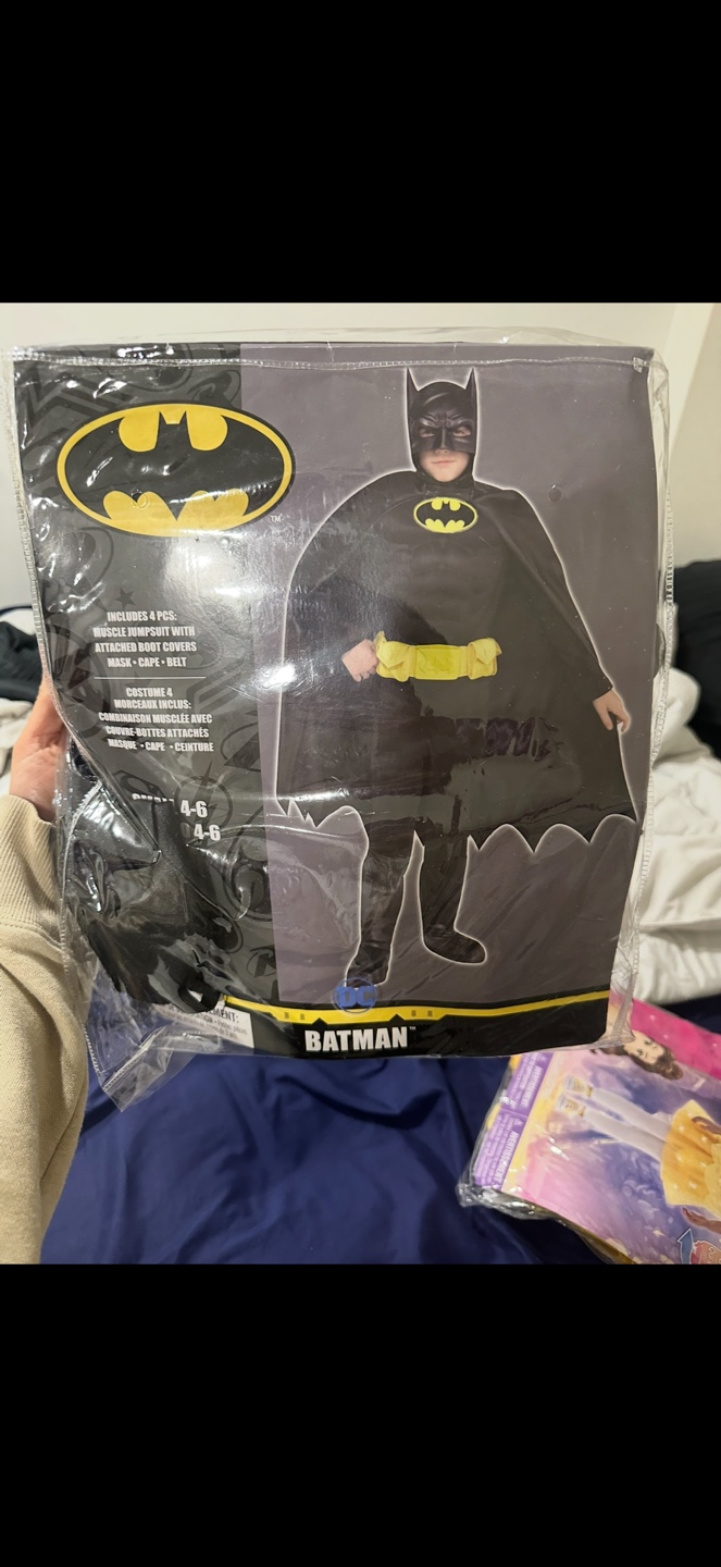 Batman Costume - Size Small (4-6)