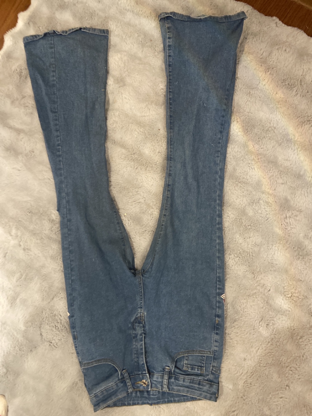 Floral Embroidered Bell Bottom Jeans - Size Small - photo 3