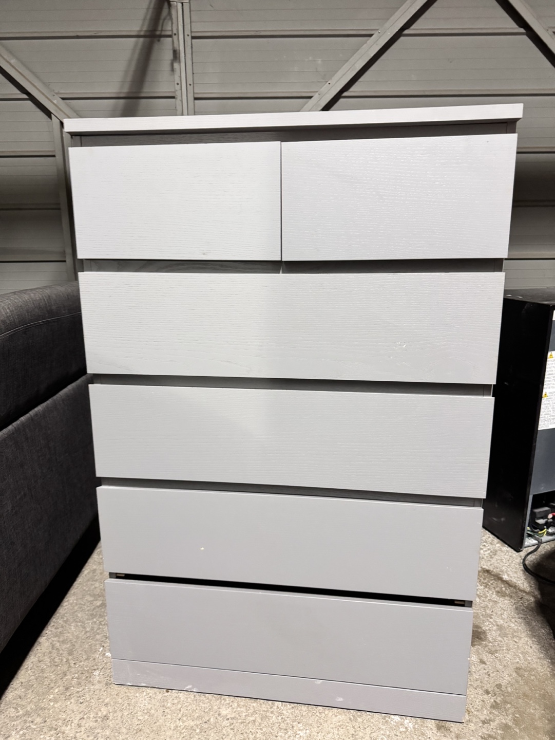 IkEA Grey Five-Drawers dresser