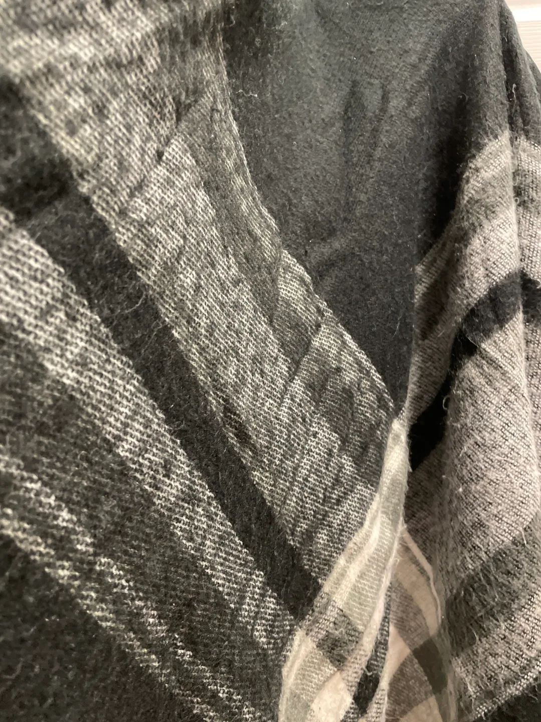 Zara Black and Grey Plaid Poncho image indicator(2)