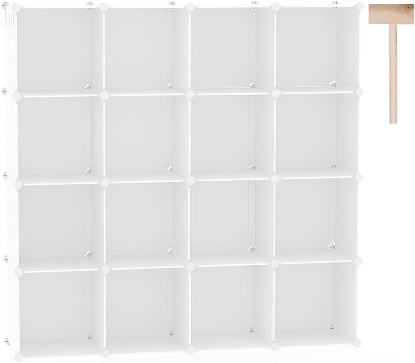 16 Cube Organizer - White Storage Unit - photo 3
