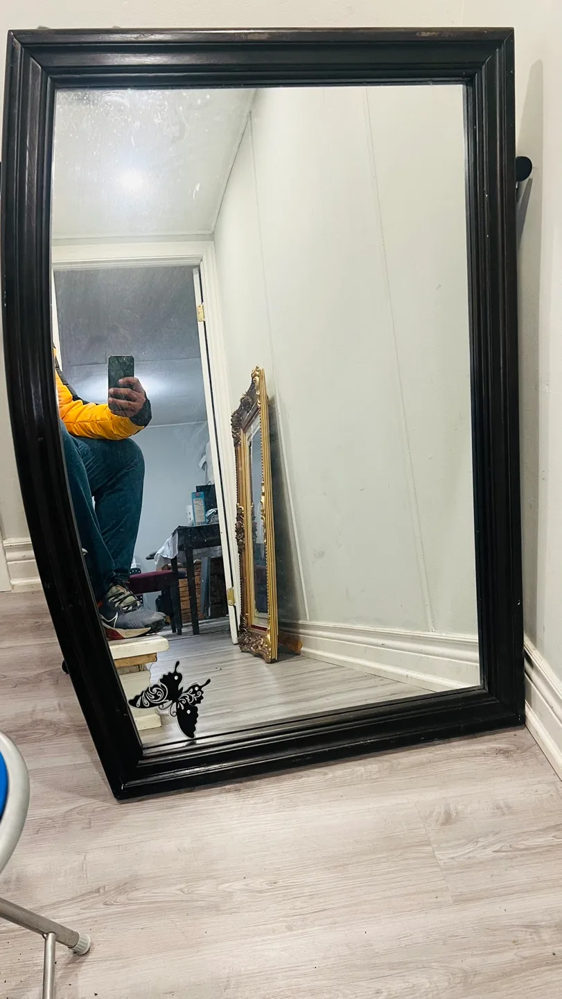 Large Black Framed Mirror image indicator(2)