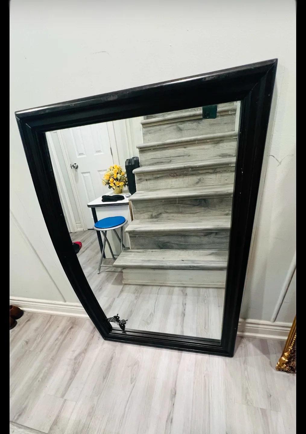 Large Black Framed Mirror image indicator(3)