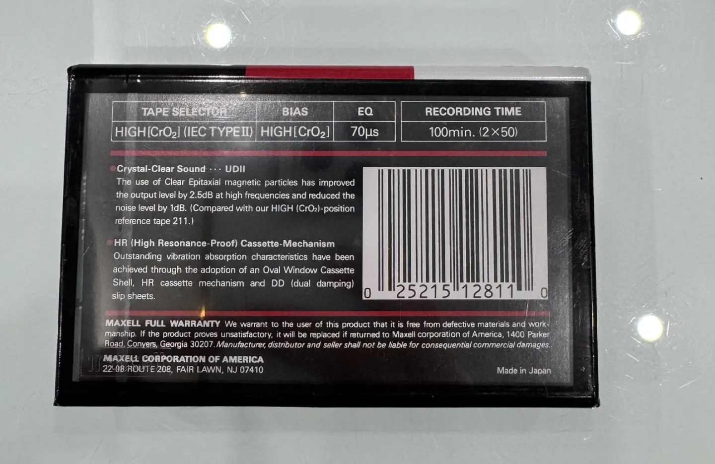 MAXELL UDII 100 CASSETTE MADE IN JAPAN FACTORY SEALED image indicator(2)