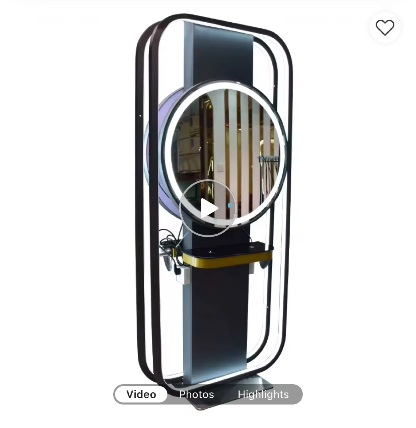 Modern Hair Salon Station Mirror with LED Lighting image indicator(3)