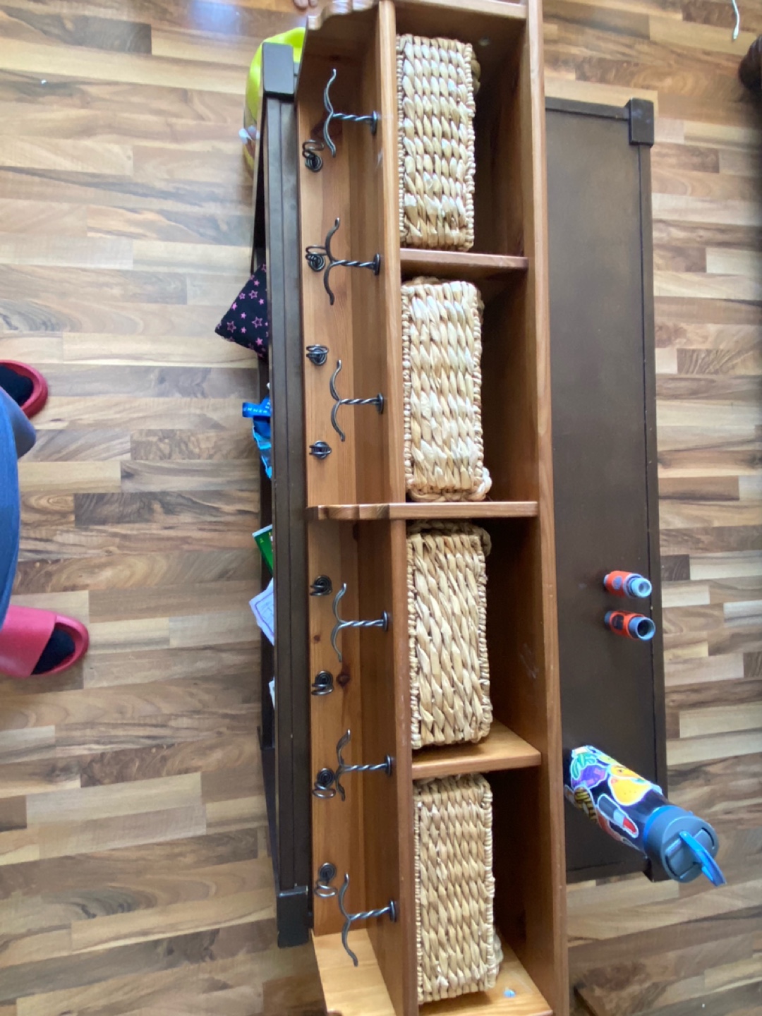 IKEA LEKSVIK Wall-mounted shelf with baskets