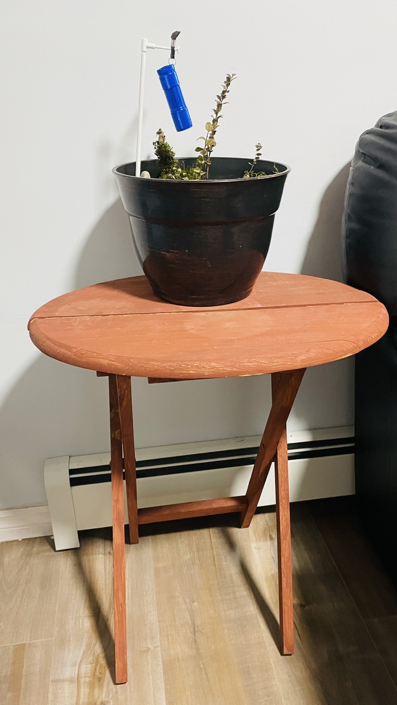Rustic Wooden Folding Side Table