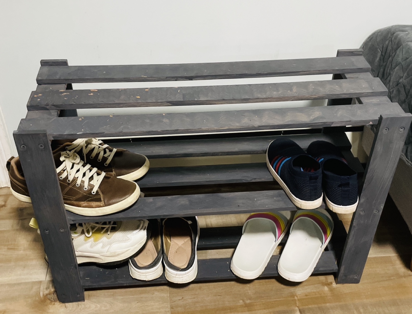 Storage Ottoman Bench with Quilted Cover - photo 3