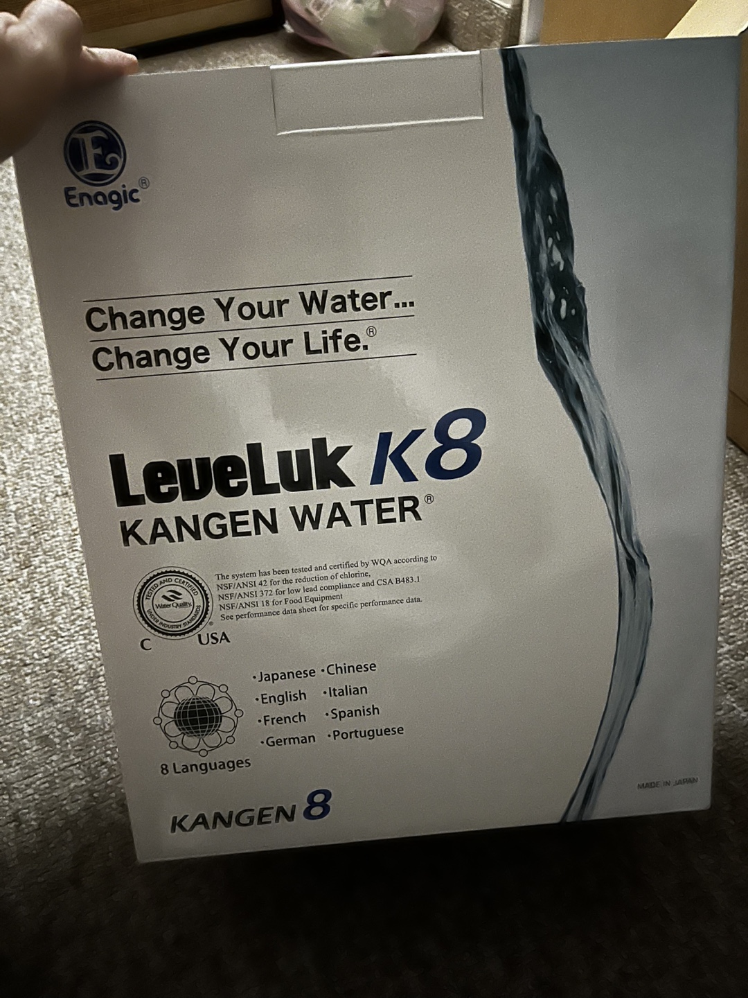Enagic Leveluk K8 Kangen Water Machine - New in Box