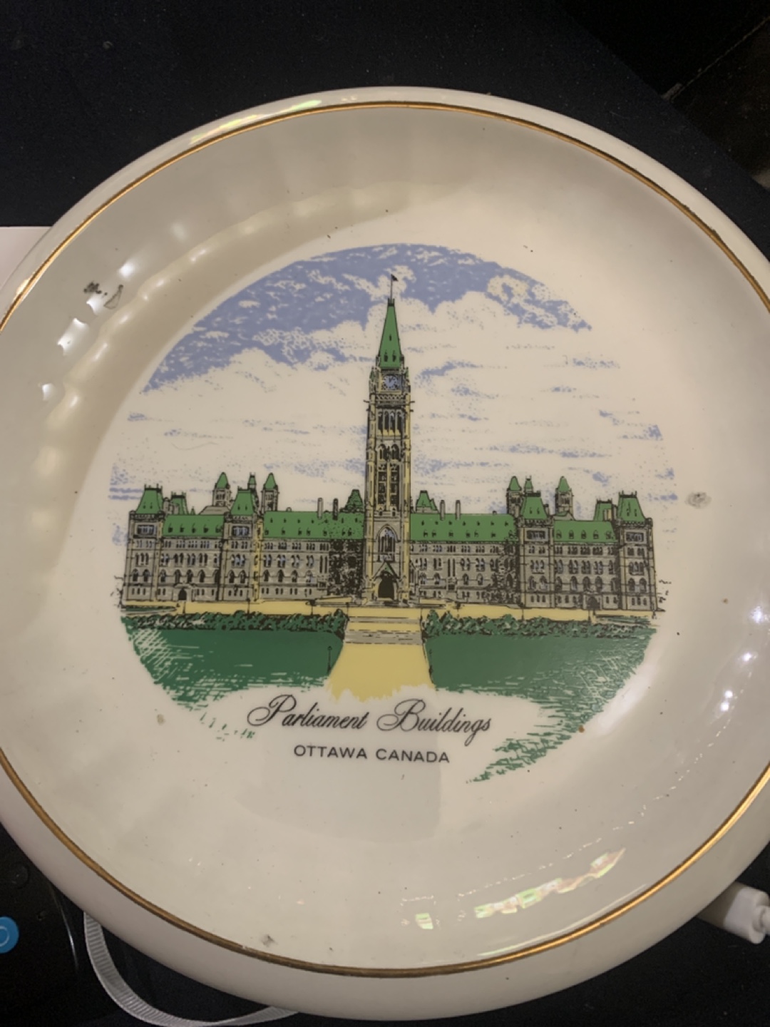 Vintage Unicorn Tableware Ottawa Parliament Building Plate