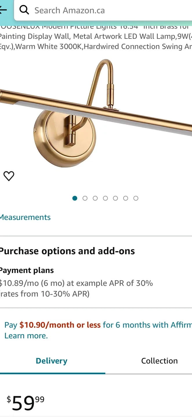 BRAND NEW Gold LED Wall Light Fixture image indicator(8)