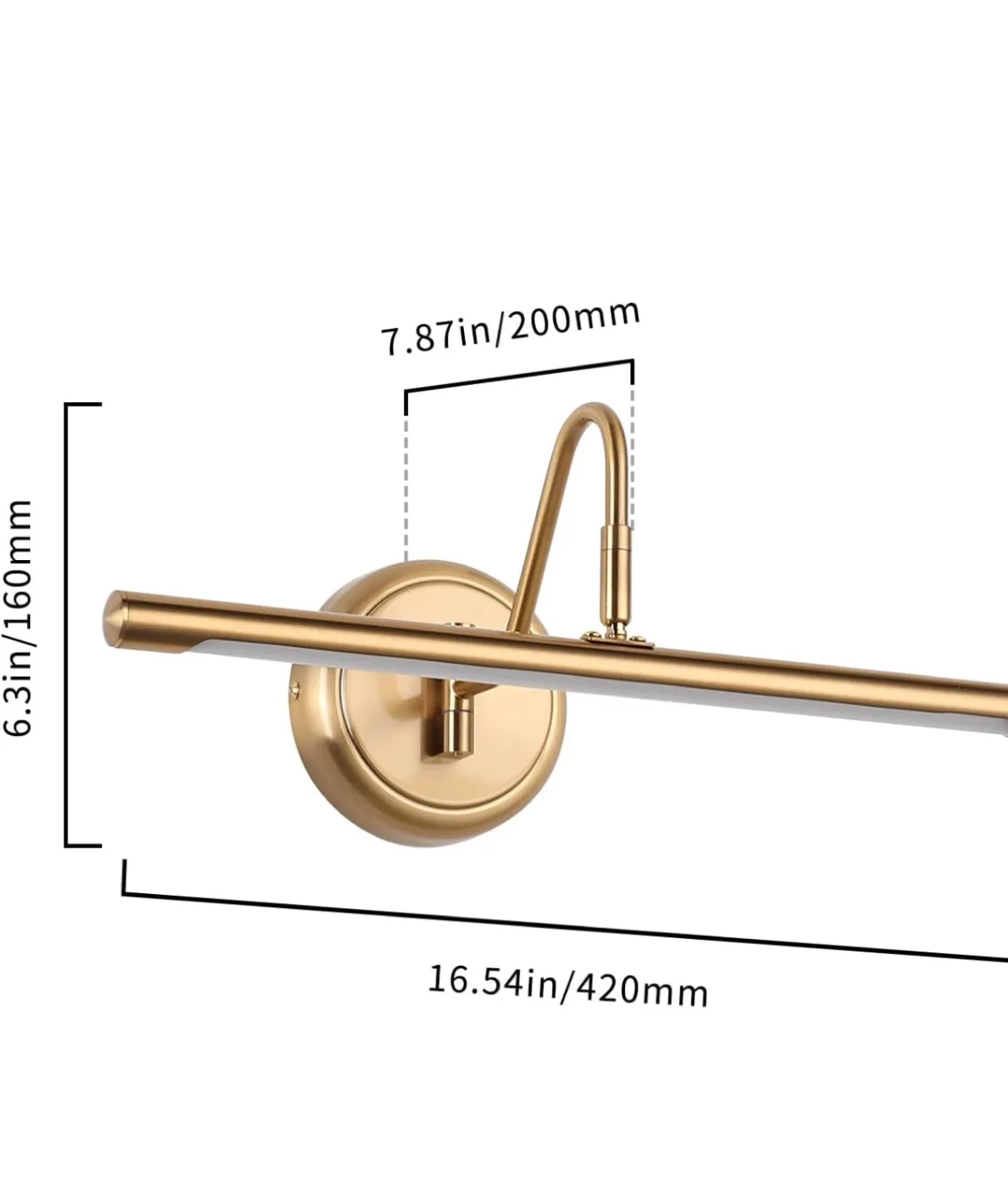 BRAND NEW Gold LED Wall Light Fixture image indicator(6)