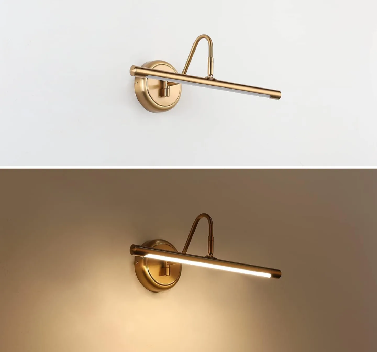 BRAND NEW Gold LED Wall Light Fixture image indicator(4)
