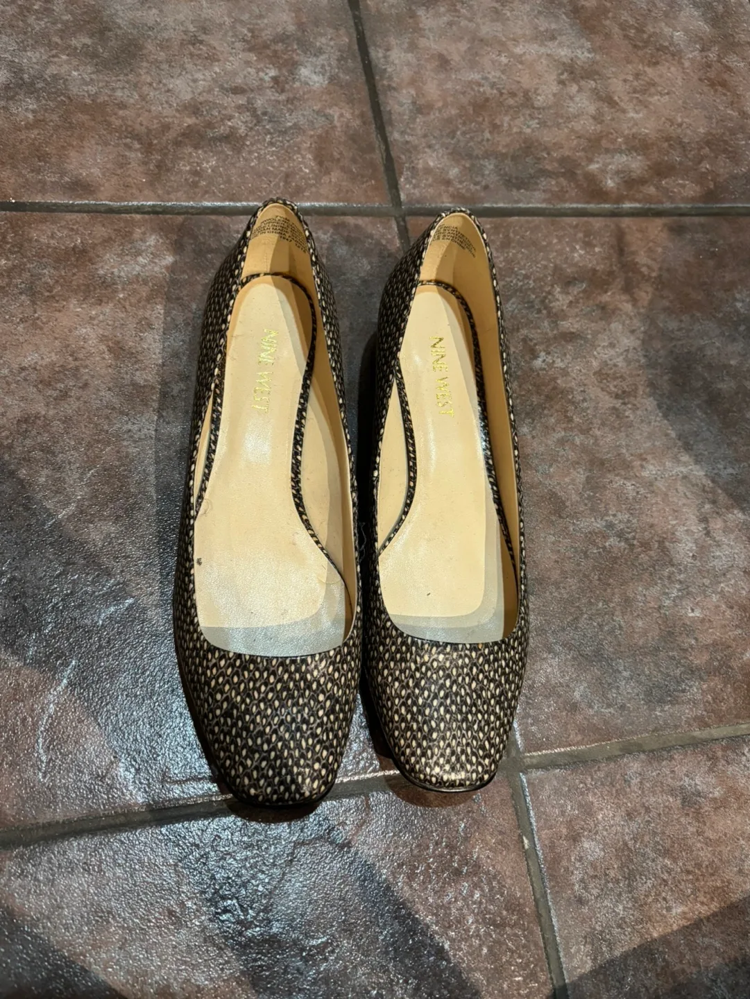 Nine West Women's Snakeskin Block Heel Pumps thumbnail